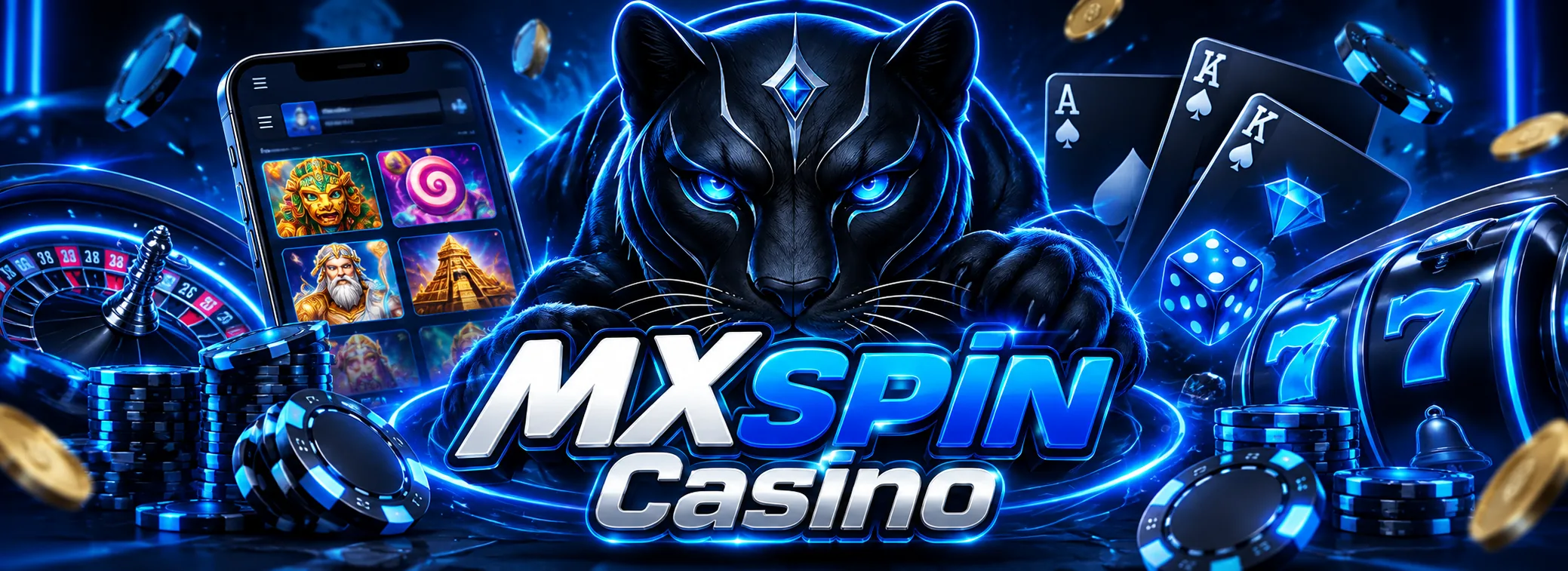 Banner de bienvenida de MXSpin Casino con bono de $15,000 MXN y 150 giros gratis